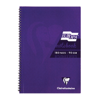 Clairefontaine Europa Pad Purple A5 Pk5