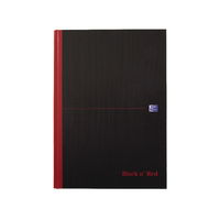Black n Red A4 Sgl Cash Manuscript Book