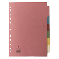 Concord 6-Part Index Divider A4 Asstd