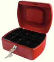 Q-Connect Red 8 Inch Cash Box