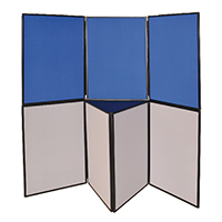 Q-Connect 3 Panel Blu Grey Display Board