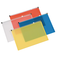 Q-Connect Doc Zip Wallet A4 Assrtd Pk20