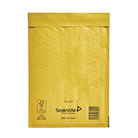 Mail Lite Bubble Bags 180x260 Gold Pk100