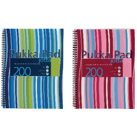 Pukka Stripes Jotta Notebook A4 Blu Pk3