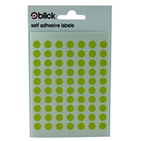 Blick Coloured Labels 8mm Yellow Pk9800