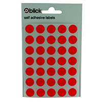 Blick Coloured Labels 13mm Red Pk2800