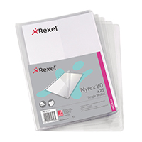 Rexel Nyrex Sngl Wallets A4 Clr Pk25