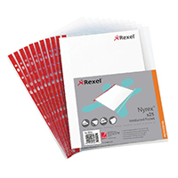 Rexel Nyrex Pocket Open Side Fs Clr P25
