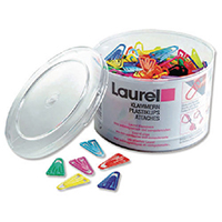 Plastic Paperclip 35mm Assorted Pk200
