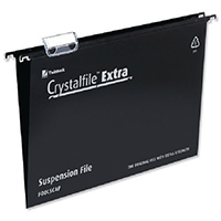 Rexel Crystalfile Ex Suspsn File Blk P25