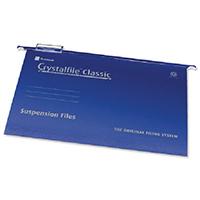 Rexel Crystalfile Suspn Files A4 Blu P50