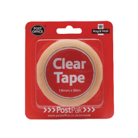 Postpak Clear Sticky Tape 19mm 12Pk