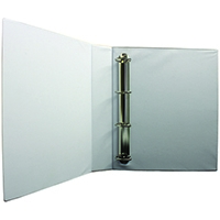 White 40mm Pres 4D-Ring Binder Pk10